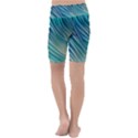 Pastel Ocean Waves Kids  Lightweight Velour Cropped Yoga Leggings View4