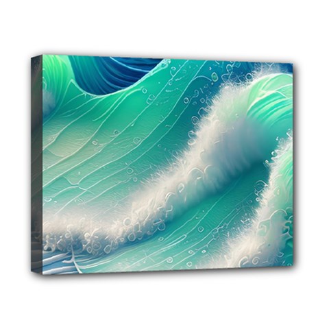 Beautiful Abstract Pastel Ocean Waves Canvas 10  X 8  (stretched) by GardenOfOphir