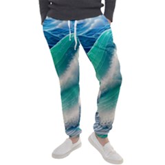 Beautiful Abstract Pastel Ocean Waves Men s Jogger Sweatpants by GardenOfOphir