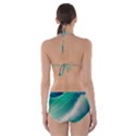 Beautiful Abstract Pastel Ocean Waves Cut-Out One Piece Swimsuit View2