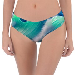 Beautiful Abstract Pastel Ocean Waves Reversible Classic Bikini Bottoms by GardenOfOphir