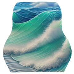 Beautiful Abstract Pastel Ocean Waves Car Seat Back Cushion  by GardenOfOphir