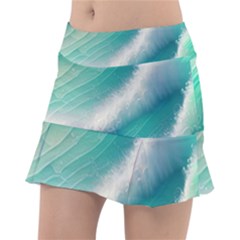 Beautiful Abstract Pastel Ocean Waves Classic Tennis Skirt by GardenOfOphir