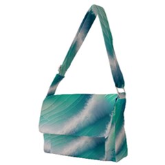 Beautiful Abstract Pastel Ocean Waves Full Print Messenger Bag (m) by GardenOfOphir