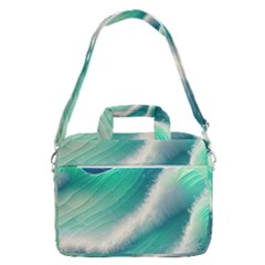 Beautiful Abstract Pastel Ocean Waves Macbook Pro 16  Shoulder Laptop Bag by GardenOfOphir