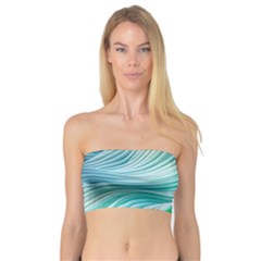 Pastel Abstract Waves Pattern Bandeau Top by GardenOfOphir