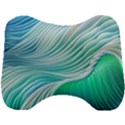 Pastel Abstract Waves Pattern Head Support Cushion View1