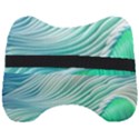 Pastel Abstract Waves Pattern Head Support Cushion View2