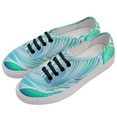 Pastel Abstract Waves Pattern Women s Classic Low Top Sneakers by GardenOfOphir