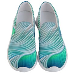 Pastel Abstract Waves Pattern Men s Lightweight Slip Ons by GardenOfOphir