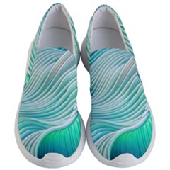 Pastel Abstract Waves Pattern Women s Lightweight Slip Ons by GardenOfOphir