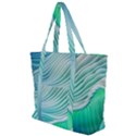 Pastel Abstract Waves Pattern Zip Up Canvas Bag View1