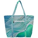 Pastel Abstract Waves Pattern Zip Up Canvas Bag View3