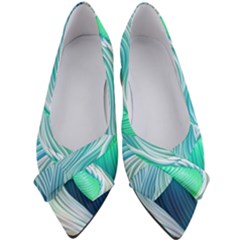 Pastel Abstract Waves Pattern Women s Bow Heels by GardenOfOphir