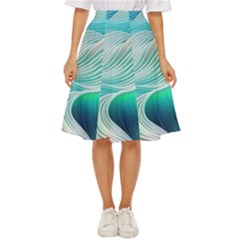 Pastel Abstract Waves Pattern Classic Short Skirt by GardenOfOphir