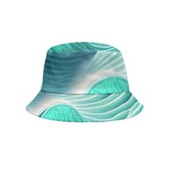 Pink Sky Blue Ocean Waves Bucket Hat (kids) by GardenOfOphir