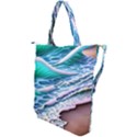 Shore Blue Ocean Waves Shoulder Tote Bag View2