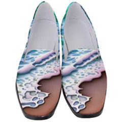 Shore Blue Ocean Waves Women s Classic Loafer Heels by GardenOfOphir