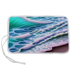 Shore Blue Ocean Waves Pen Storage Case (s) by GardenOfOphir