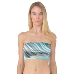 Pastel Blue Ocean Waves Iii Bandeau Top by GardenOfOphir