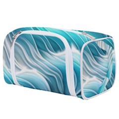 Pastel Blue Ocean Waves Iii Toiletries Pouch by GardenOfOphir