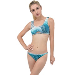 Pastel Blue Ocean Waves Iii The Little Details Bikini Set by GardenOfOphir