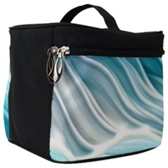 Pastel Blue Ocean Waves Iii Make Up Travel Bag (big) by GardenOfOphir