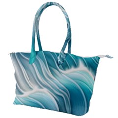 Pastel Blue Ocean Waves Iii Canvas Shoulder Bag by GardenOfOphir