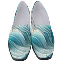 Pastel Blue Ocean Waves Iii Women s Classic Loafer Heels by GardenOfOphir