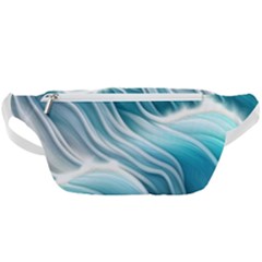 Pastel Blue Ocean Waves Iii Waist Bag  by GardenOfOphir