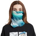 Pastel Blue Ocean Waves Iii Face Covering Bandana (Two Sides) View1