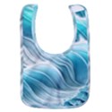 Pastel Blue Ocean Waves Iii Baby Bib View1