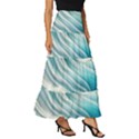 Pastel Blue Ocean Waves Iii Tiered Ruffle Maxi Skirt View3