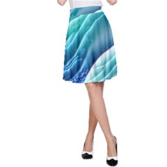 Pastel Beach Wave I A-line Skirt by GardenOfOphir