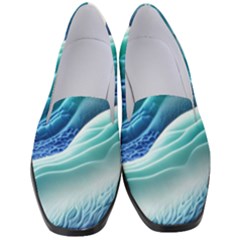 Pastel Beach Wave I Women s Classic Loafer Heels by GardenOfOphir