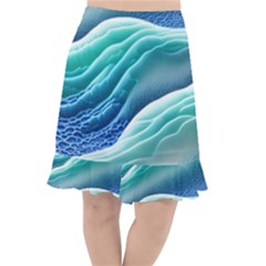 Pastel Beach Wave I Fishtail Chiffon Skirt by GardenOfOphir