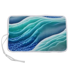 Pastel Beach Wave I Pen Storage Case (l) by GardenOfOphir