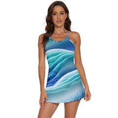 Pastel Beach Wave I 2-in-1 Flare Activity Dress by GardenOfOphir