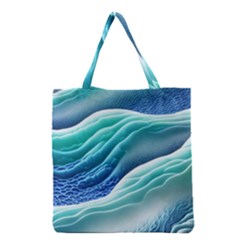 Pastel Beach Wave I Grocery Tote Bag by GardenOfOphir