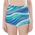 Pastel Beach Wave I High-Waisted Bikini Bottoms View1