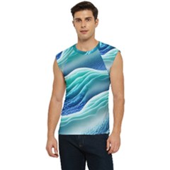 Pastel Beach Wave I Men s Raglan Cap Sleeve Tee by GardenOfOphir