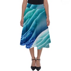 Pastel Beach Wave I Perfect Length Midi Skirt by GardenOfOphir