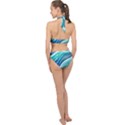 Pastel Beach Wave I Halter Side Cut Swimsuit View2