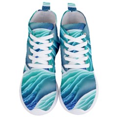 Pastel Beach Wave I Women s Lightweight High Top Sneakers by GardenOfOphir