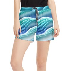 Pastel Beach Wave I Women s Runner Shorts by GardenOfOphir