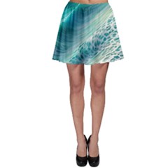 Pastel Beach Wave Skater Skirt by GardenOfOphir