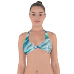 Pastel Beach Wave Halter Neck Bikini Top by GardenOfOphir