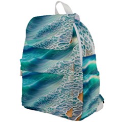 Pastel Beach Wave Top Flap Backpack