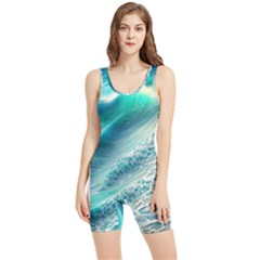 Pastel Beach Wave Women s Wrestling Singlet by GardenOfOphir