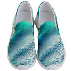 Pastel Beach Wave Men s Lightweight Slip Ons by GardenOfOphir